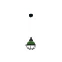 Ceiling lamp in green steel with E27 socket, BOUISSE.