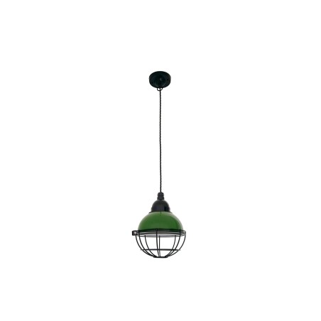Ceiling lamp in green steel with E27 socket, BOUISSE.