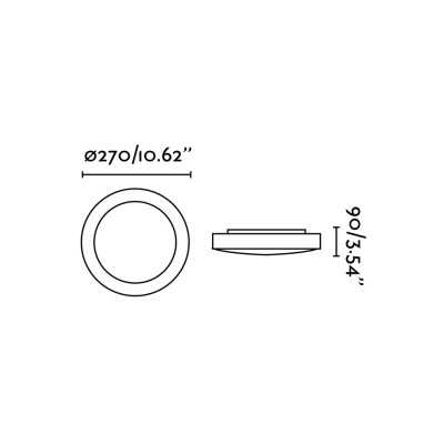 Aluminum ceiling lamp E27 in matte white SELIGNE