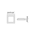 Aluminum ceiling lamp E27 matte white SIENNE