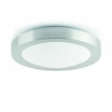 Aluminum E27 brushed steel ceiling lamp BOYAVAL