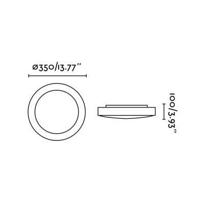 Aluminum E27 brushed steel ceiling lamp BOYAVAL