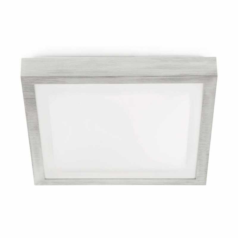 Ceiling lamp aluminum E27 brushed steel BRIOUX