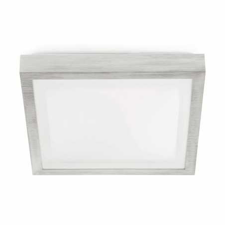 Ceiling lamp aluminum E27 brushed steel BRIOUX
