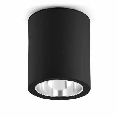 Aluminum E27 matte black ceiling lamp CIADOUX