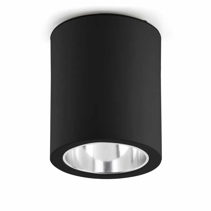 Aluminum E27 matte black ceiling lamp CIADOUX