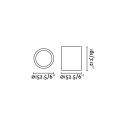 Aluminum E27 matte black ceiling lamp CIADOUX