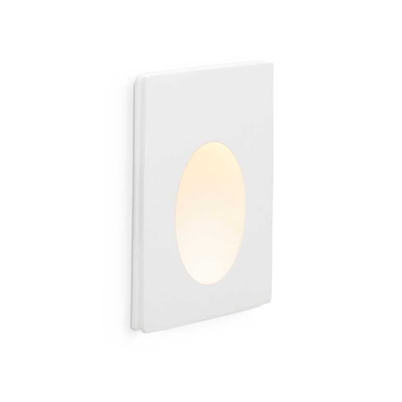Wall lamp with integrated LED in matte white plaster XAMBES