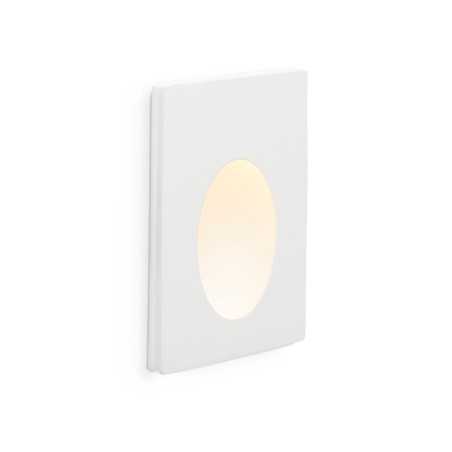 Wall lamp with integrated LED in matte white plaster XAMBES
