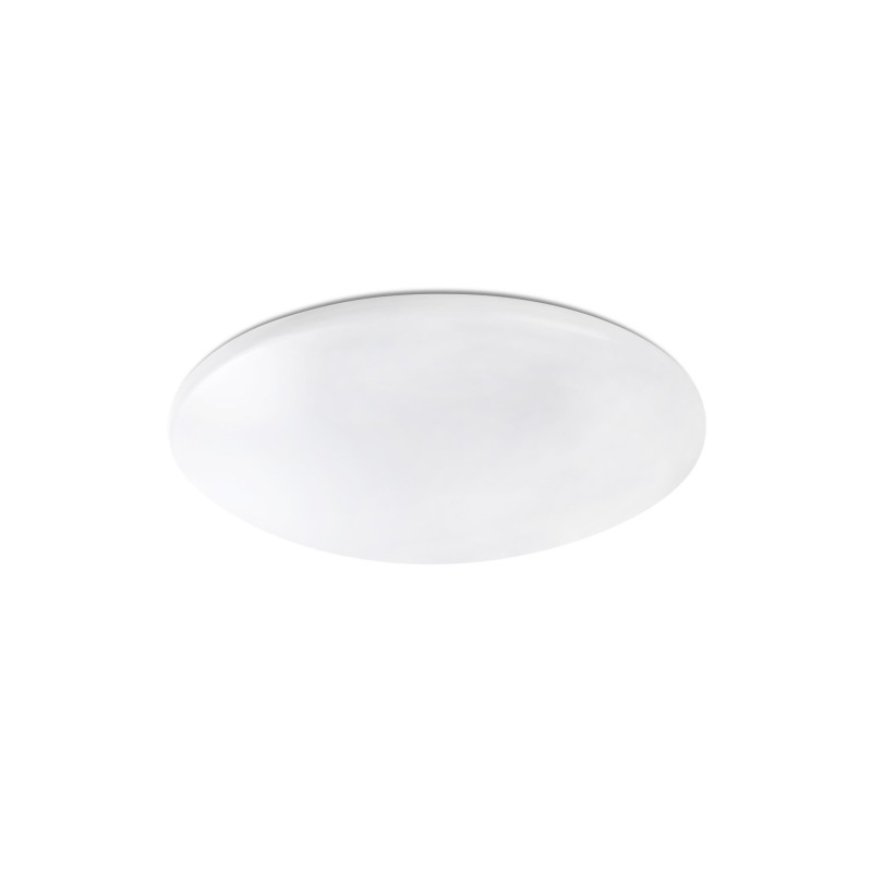 Ceiling lamp with integrated LED in matte white aluminum PLESSE