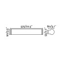 Wall lamp with integrated LED in shiny chrome-plated aluminum DRACHE