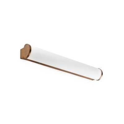 Wall lamp with integrated LED in brushed bronze aluminum by COURAUD.