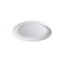 Ceiling lamp with integrated LED in matte white steel, PERTHES.