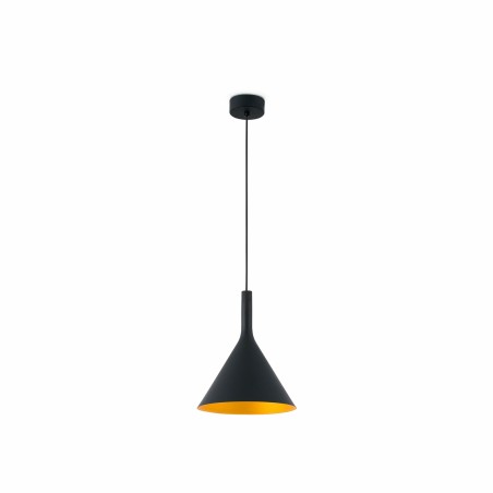 Ceiling lamp with integrated black steel LED DARNIS