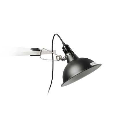 Table lamp made of matte black steel with E27 socket, DETILLY brand.