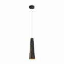 Ceiling lamp with integrated LED in matte black aluminum AMPLIER