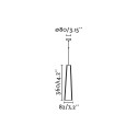 Ceiling lamp with integrated LED in matte black aluminum AMPLIER