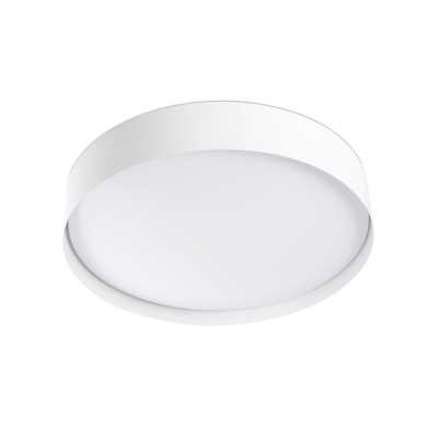 Ceiling lamp with integrated LED in matte white steel SAULES