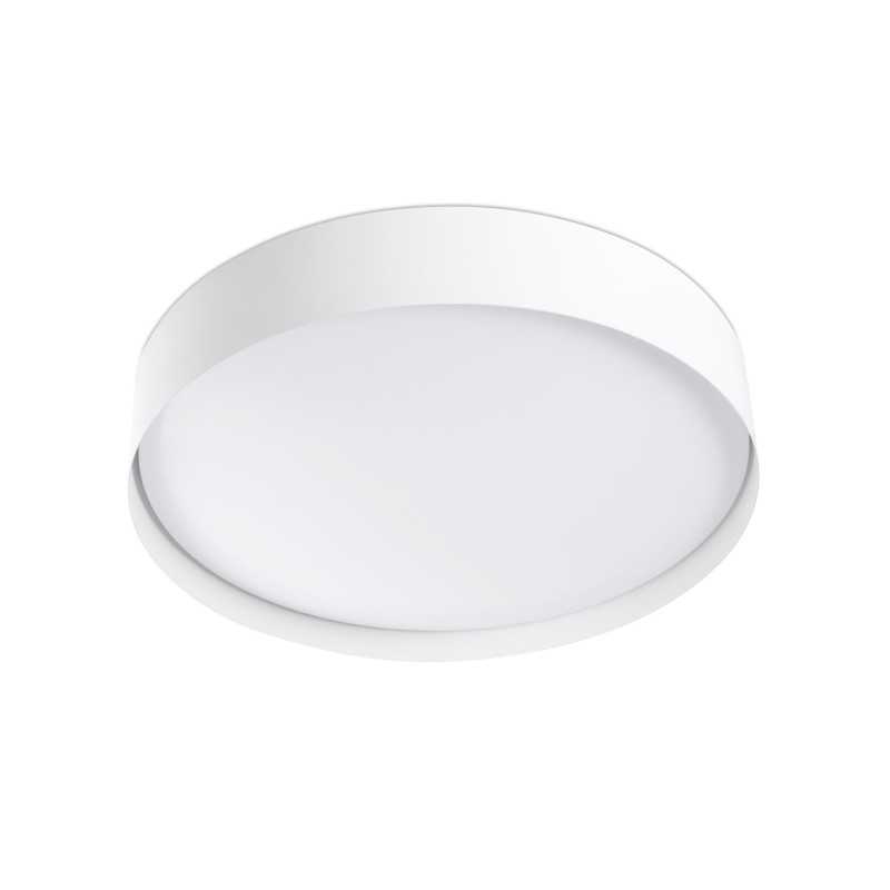 Ceiling lamp with integrated LED in matte white steel SAULES