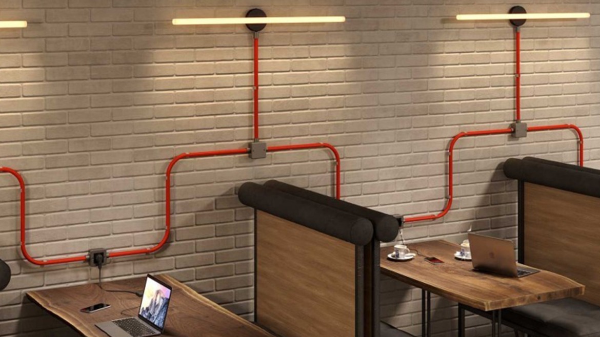 Exposed electrical installation: How to use decorative fabric conduit step by step